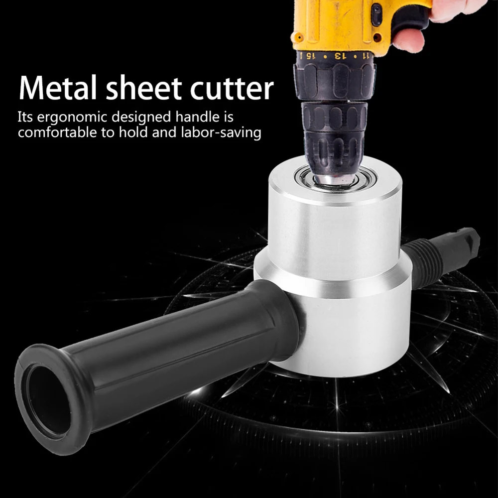 Metal Sheet Cutter Double Head Electric Power Drill Attachment Portable Nibbler Cutting Tool Metal Cutter Machines