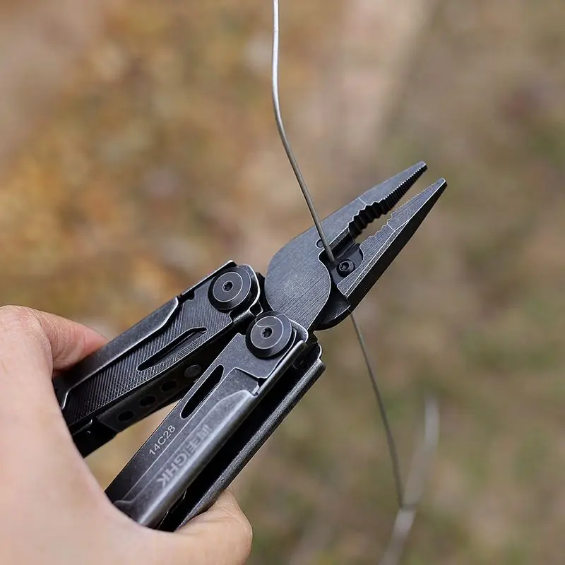 Outdoor Portable EDC Stainless Steel Combination Multifunctional Folding Pliers Screwdriver Cutting Camping Car Emergency Tool
