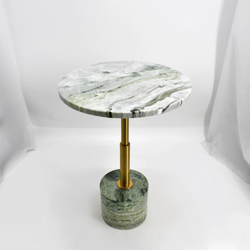 Sofa Side End Tables Living Room Gold Stainless Steel Metal Modern Natural Marble wholesale customizable Coffee Side Table