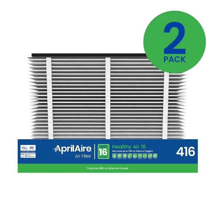 416 Replacement Filter for AprilAire Whole House Air Purifiers - MERV 16, Allergy, Asthma, & Virus, 16x25x4 Air Filter