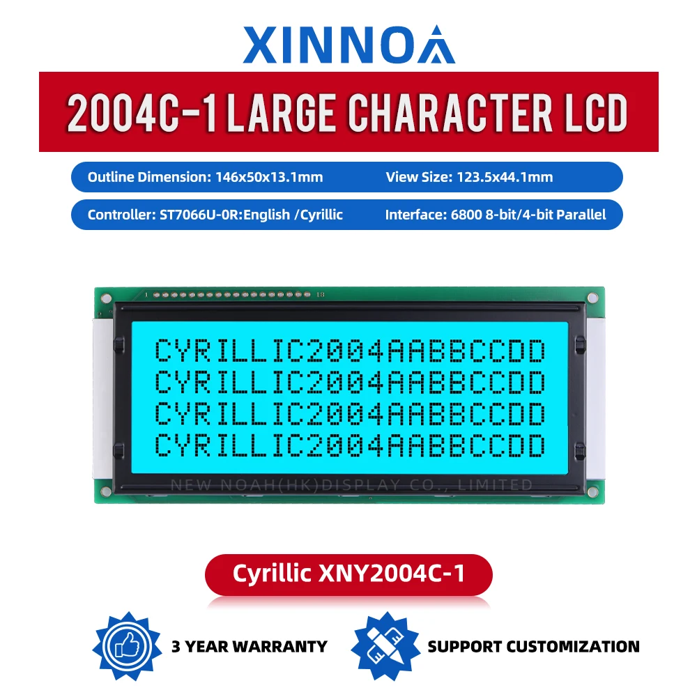 

Cyrillic Ice Blue Film Черные буквы 2004C-1 ЖК-экран с большим символом 4*20 4X20 ST7066U LCM ЖК-дисплей Поддержка настройки