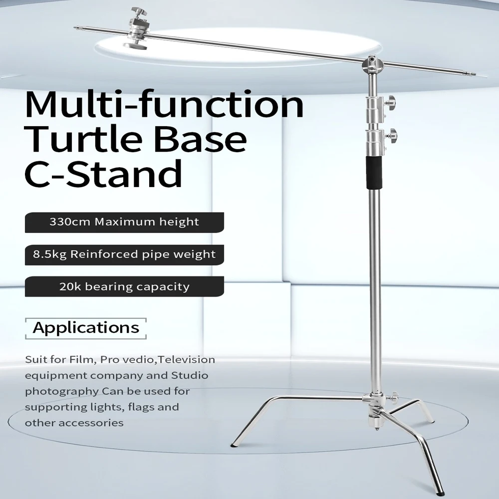 Selens Multifunction C-Stand Professional Photography Studio Heavy Stainless Steel Lighting Stand Photography Accessories Tripod