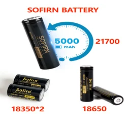 Sofirn 21700 or 18350 or 18650 Battery Pre-charged 3.7V Li-ion  Cell Rechargeable Batteries for  HS10  SP40 SC18 Flashlight