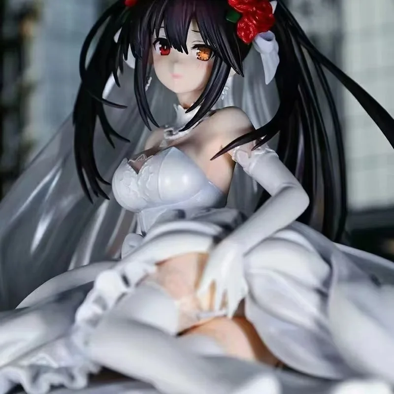 

Date a Live Huajia Series Anime Collectible Action Figure - Tokisaki Kurumi in Wedding Dress Gk Model Beautiful Girl Ornament