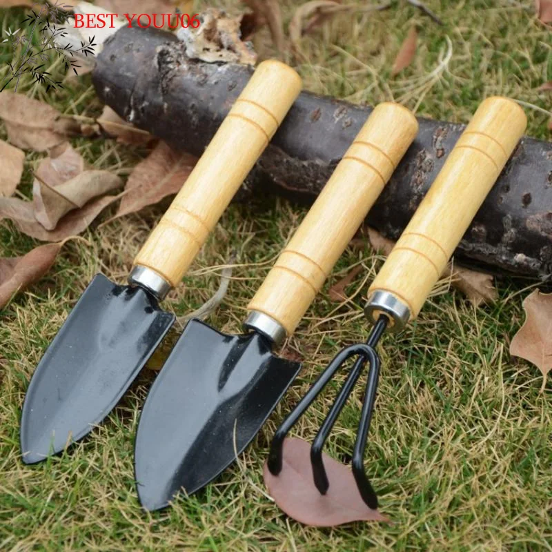 (YOUU06)3Pc/Set Mini Garden Tool Set For Garden Plants Flower Pot Cactus Vegetable Digging Weeding Indoor Small Plant