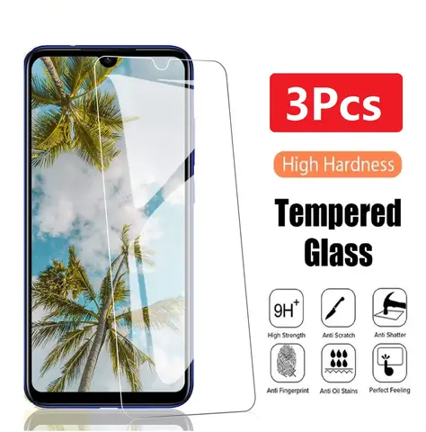 3Pcs 9D Tempered Glass For Xiaomi Redmi Note 5 6 7 Pro India 5G Screen Protector