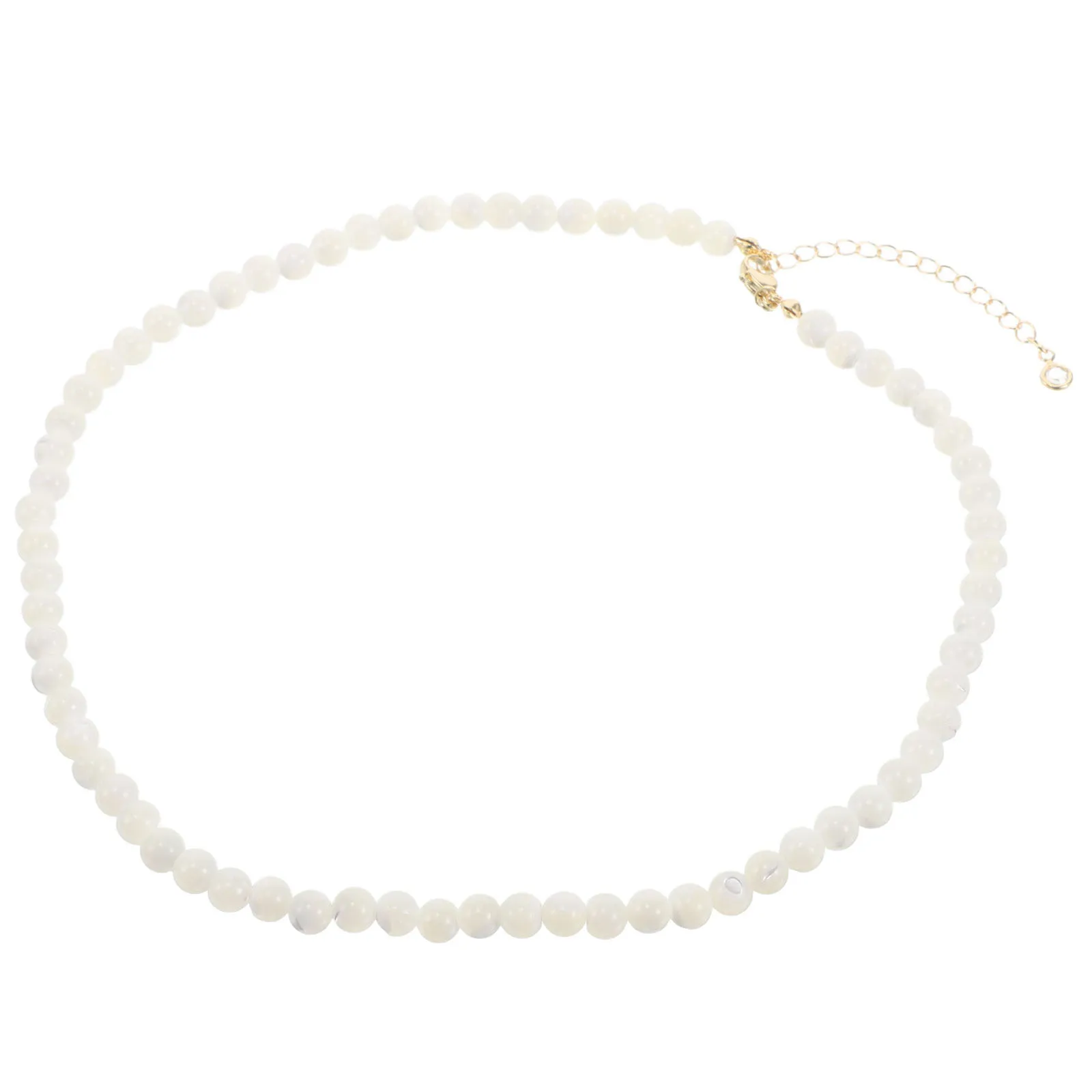 

White Pearl Beaded Necklace Freshwater Dainty Pearl Choker Necklace for Women Girls Vintage Jewelry Party Daily Wearing Stylish