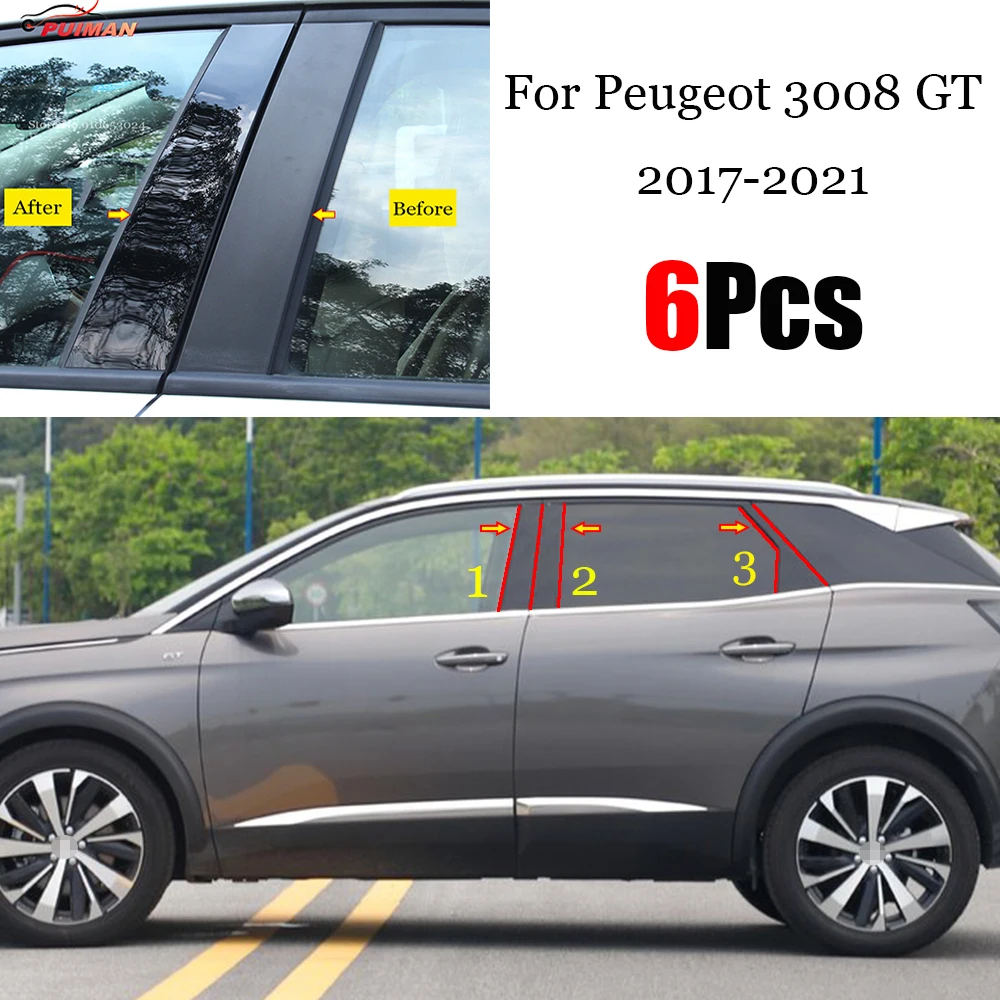 

6 шт., декоративные полосы для Peugeot 3008 GT 2017-2021