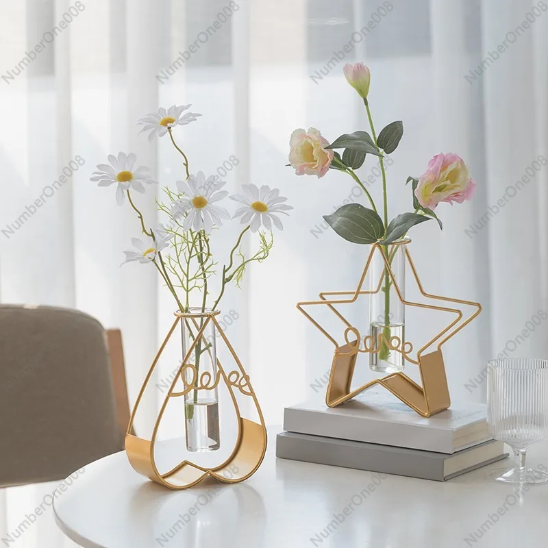 Test Tube Transparent Glass Vase Ornament Desktop Ornament Living Room Dining Table Decoration