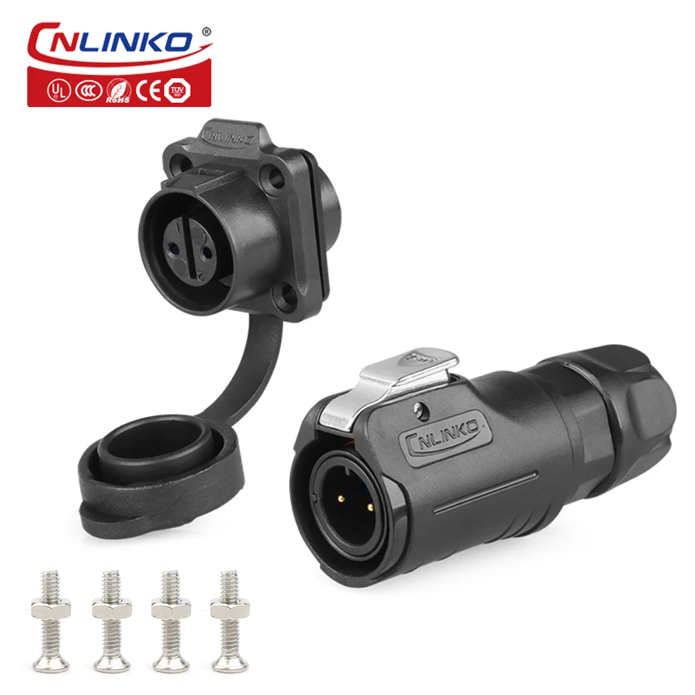 CNLINKO 2 3 4 5 6 7 8 Pin M12 Waterproof Industrial Connectors Cable Power IP68 AC/DC Male Plug Female Socket with Plastic Jack