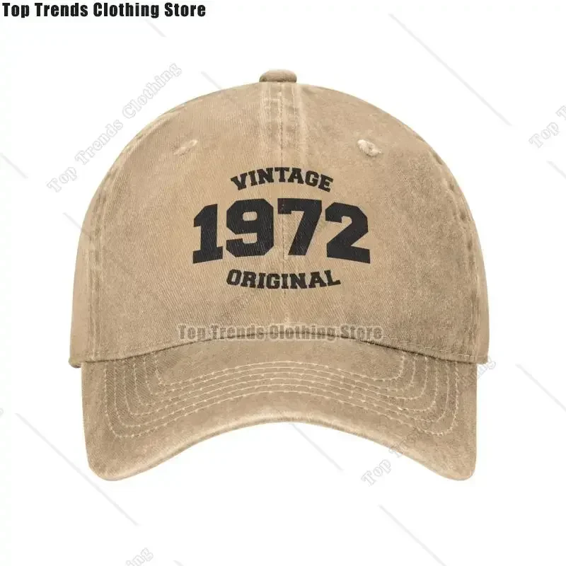 

Classic Cotton Vintage Born In 1972 Original Birthday Gift Baseball Cap for Women Men Adjustable Dad Hat Outdoor