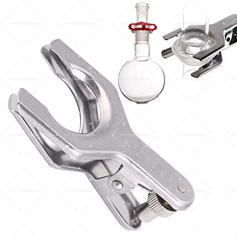 6PCS Stainless Steel Lab Spherical Joint Clamp, Beaker & Flask Holder Pinch Clamp for Laboratory Use