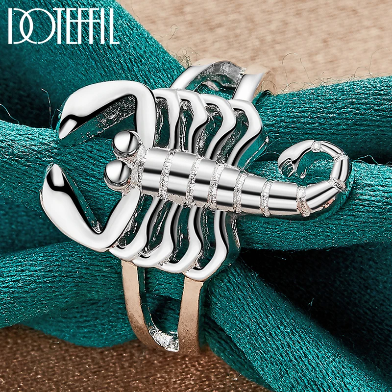 

DOTEFFIL 925 Sterling Silver Scorpion Ring For Women Man Fashion Wedding Engagement Party Gift Charm Jewelry