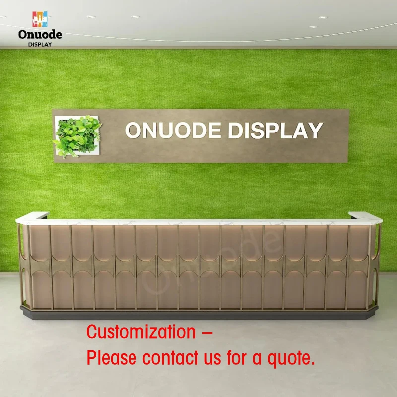 

custom.Custom Spa Reception Desk & Cash Register Counter | Modern Beauty Salon Front Counter Showcases Furniture Solutions
