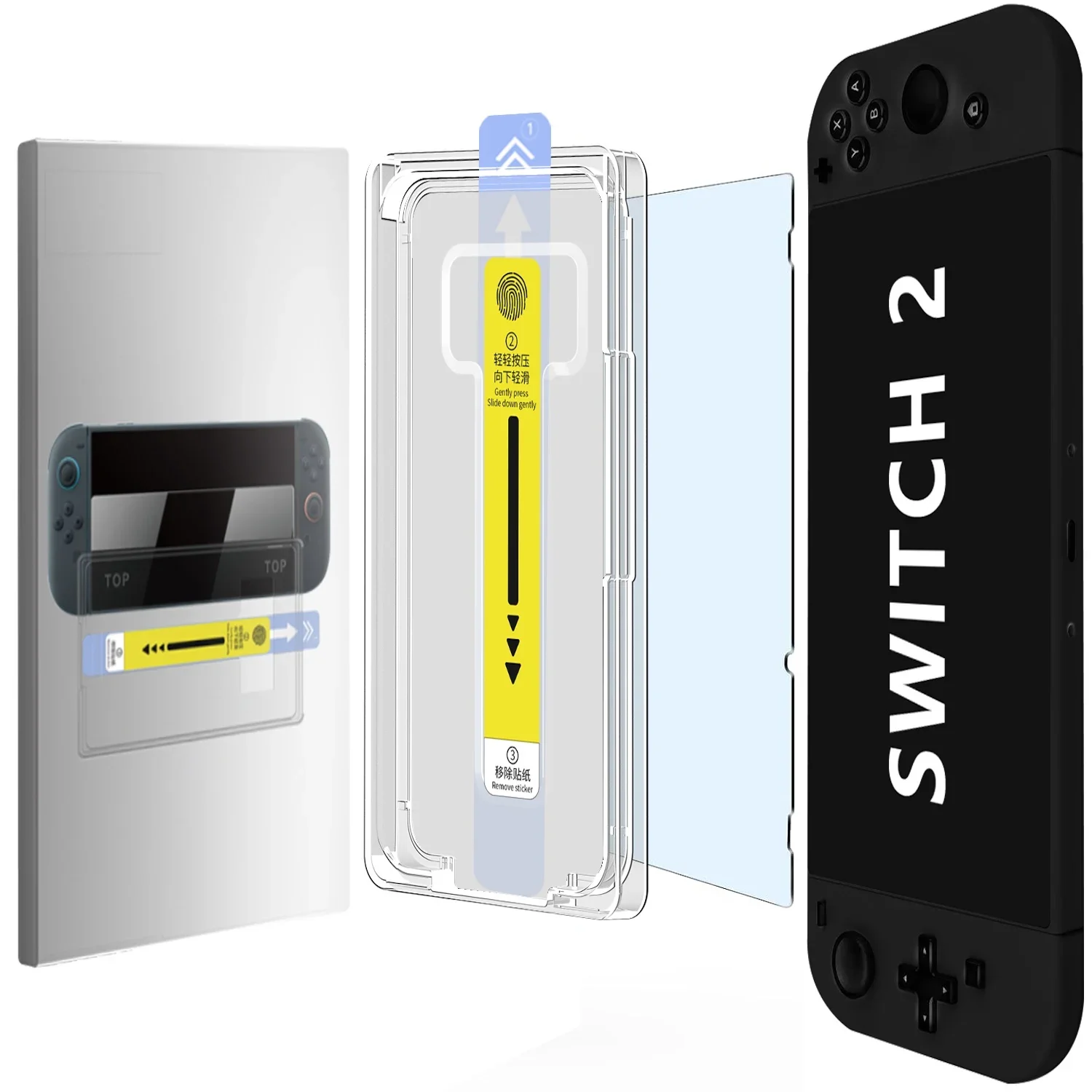 For Nintendo Switch2 Tempered Glass Screen Protector With Alignment Kit,9H Hardness, Bubble Free,Anti-Scratch No dust 8inch 2025