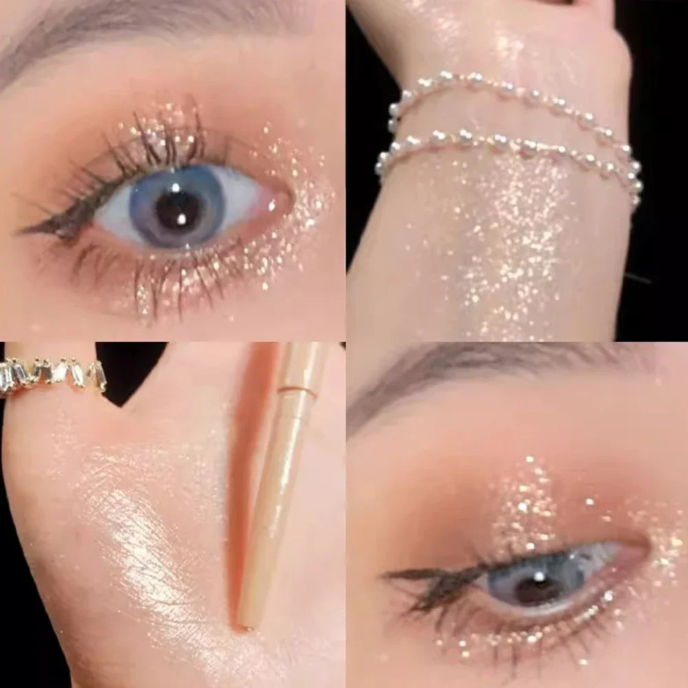 Lápiz Delineador de Ojos de gusano de seda brillante, brillo natural, ilumina, delineador de ojos, sombra de ojos, maquillaje coreano de larga duración