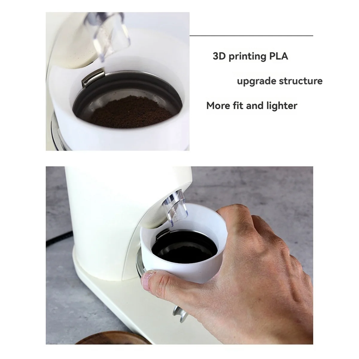 Cincin Pengumpul Bubuk Penggiling Kacang 58Mm untuk Penggiling Kopi Gemilai 9010b Penggiling Kacang Italia Bubuk Anti Terbang