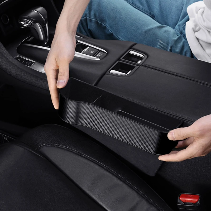 

Car Storage Box Organizer Universal Car Seat Organizer Card Phone Holder Pocket Seat Gap Slit Pocket Catcher Organizer