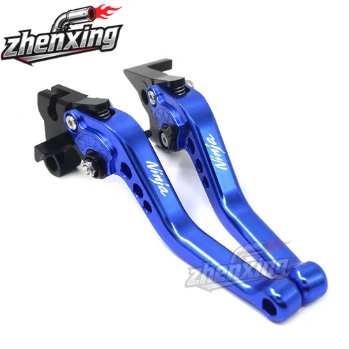 Imagen 2 del producto Para Ninja 500 Ninja400 NINJA250/300 2008-2025 Z500 Z400 Z300 accesorios de motocicleta palanca de embrague de freno ajustable corta de aluminio