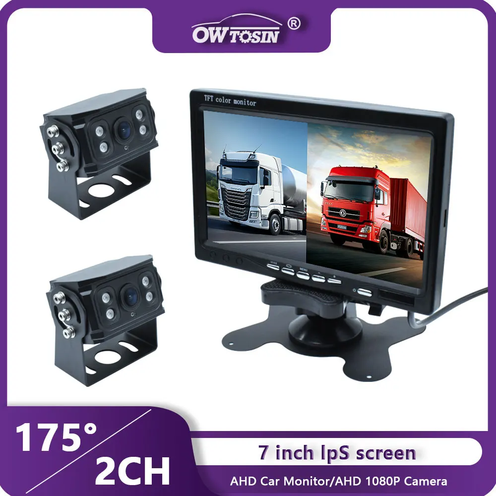 1920*1080P 7Inch AHD IPS Screen Car Monitor With IR Night Vision 1080P Car Rear View Vehicle Camera Truck Bus Trailer Pickups