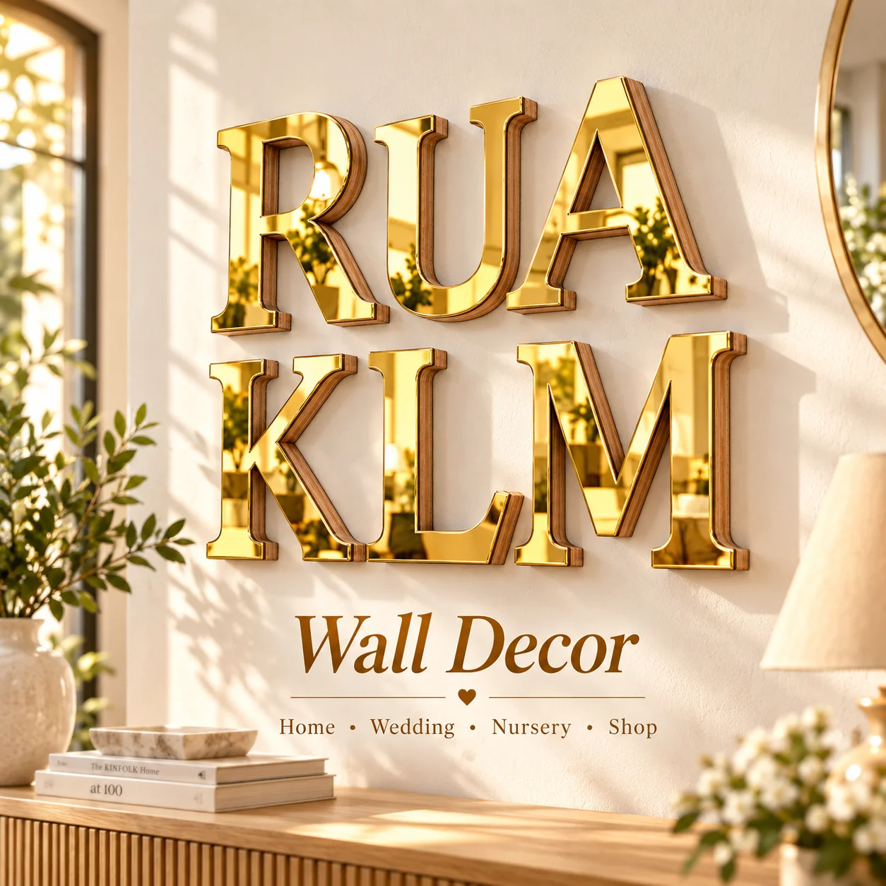 Custom Large Business Acrylic Logo Sign Easy To Install Wall Mounted Decor Modern Sign for Beauty Salon/Clinic/Shop/Home
