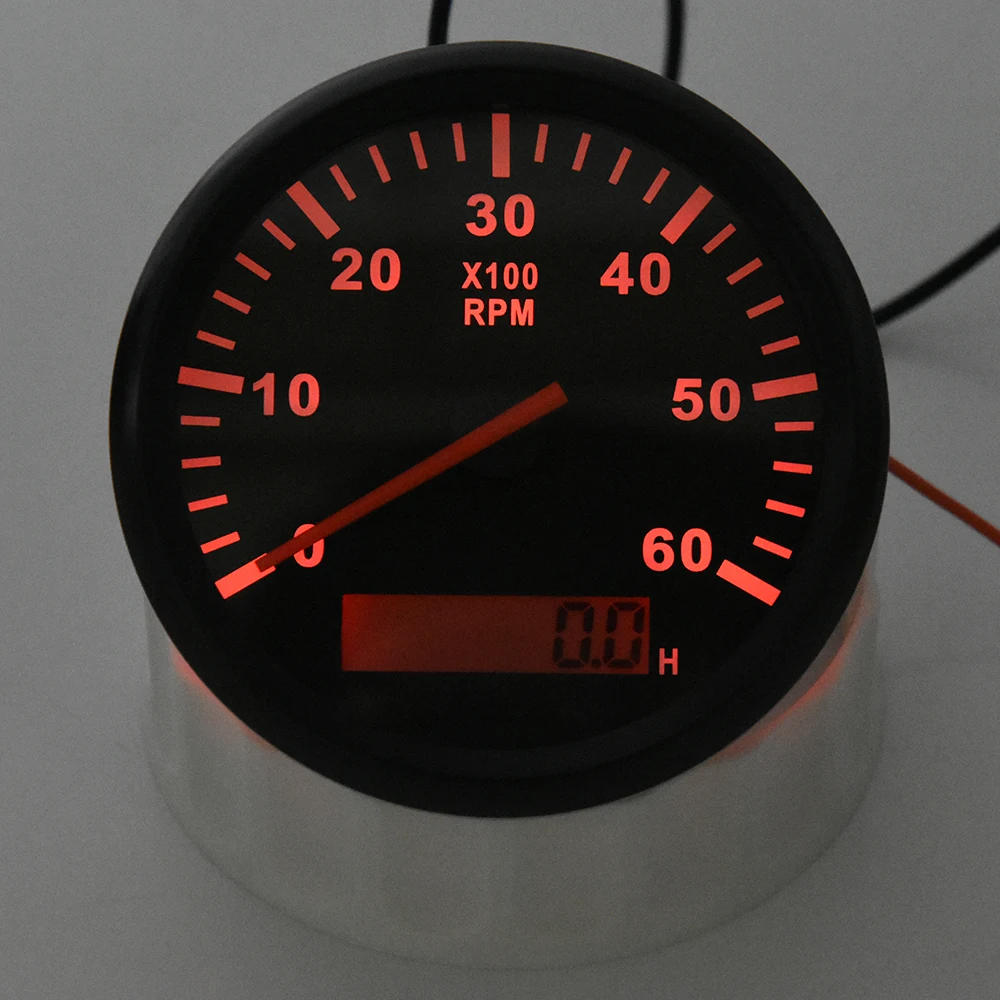 85MM Car Boat Tachometer With LCD Hourmeter 3000/4000/6000/ 8000 RPM Meter For 12V 24V Car Engine Marine Boat Meter Customized