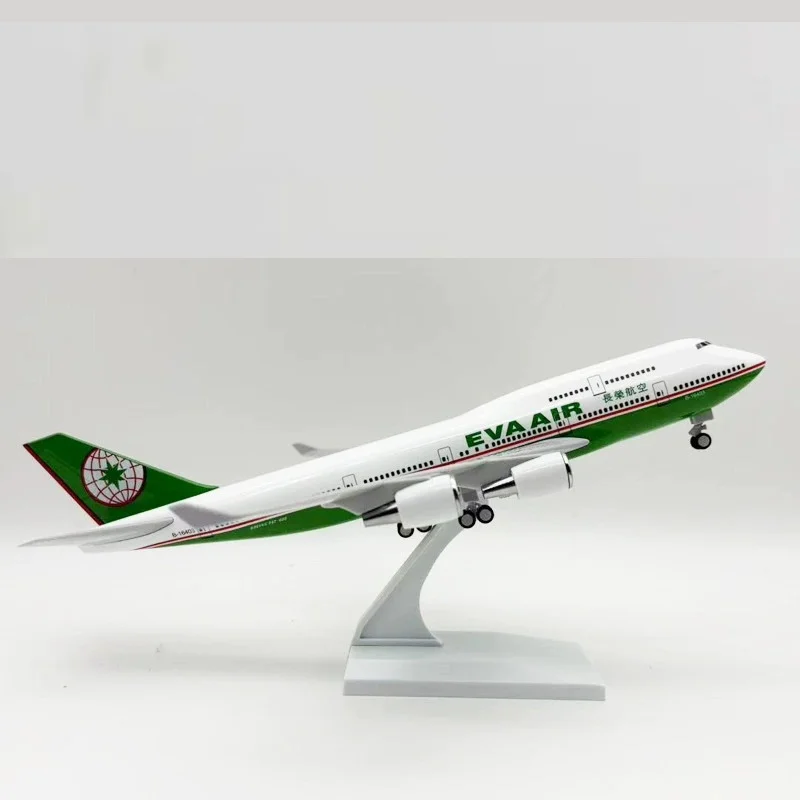 

Resin 30cm B747 Eva Air Airline Aircraft Model 747 Die-cast Aircraft Model with Wheels Landing Gear Home Tabletop Decor Souveni