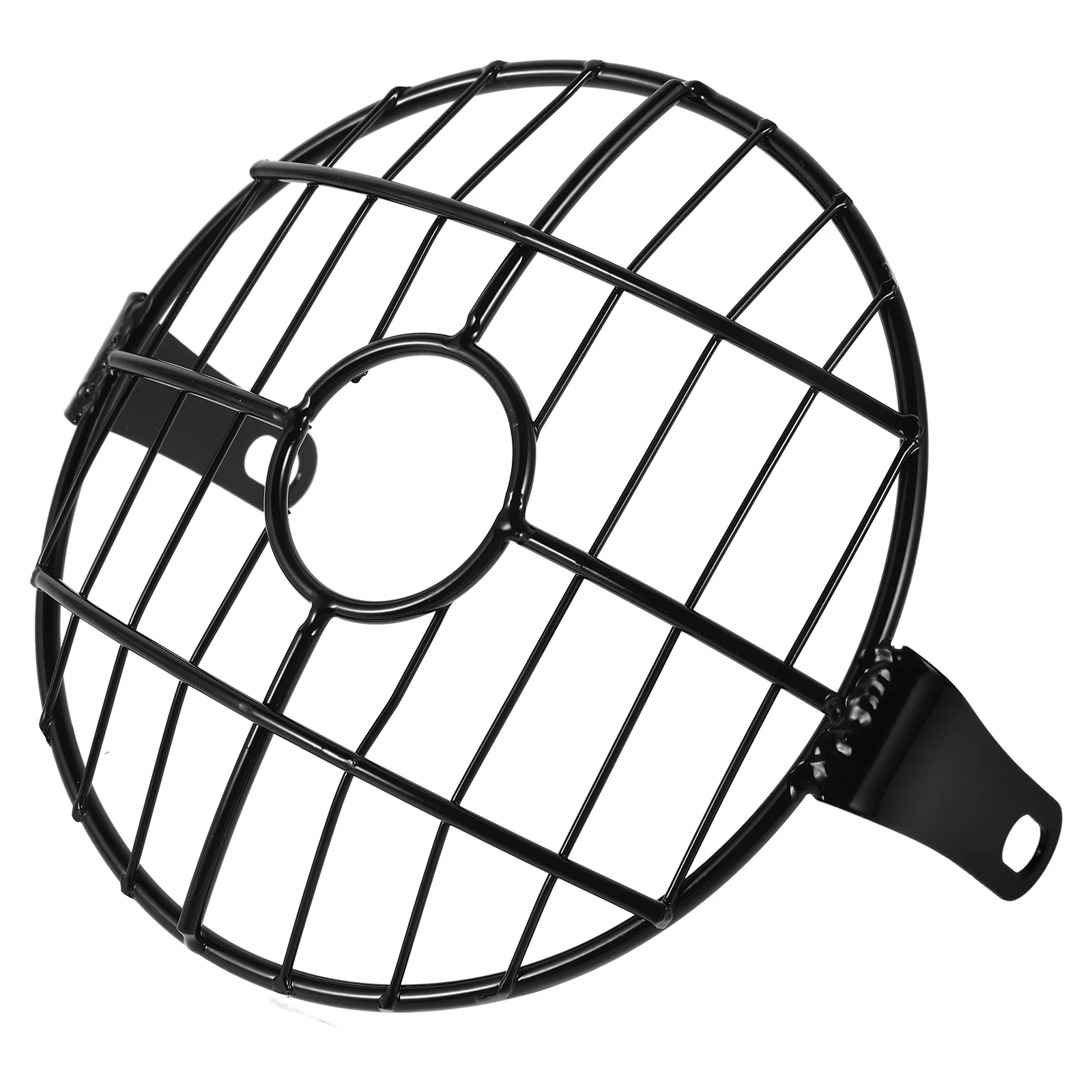 

Vintage Style Motorcycle Headlight Guard Cover Mesh Protector Trim Universal Fit Round Grill Iron Construction Durable Impact