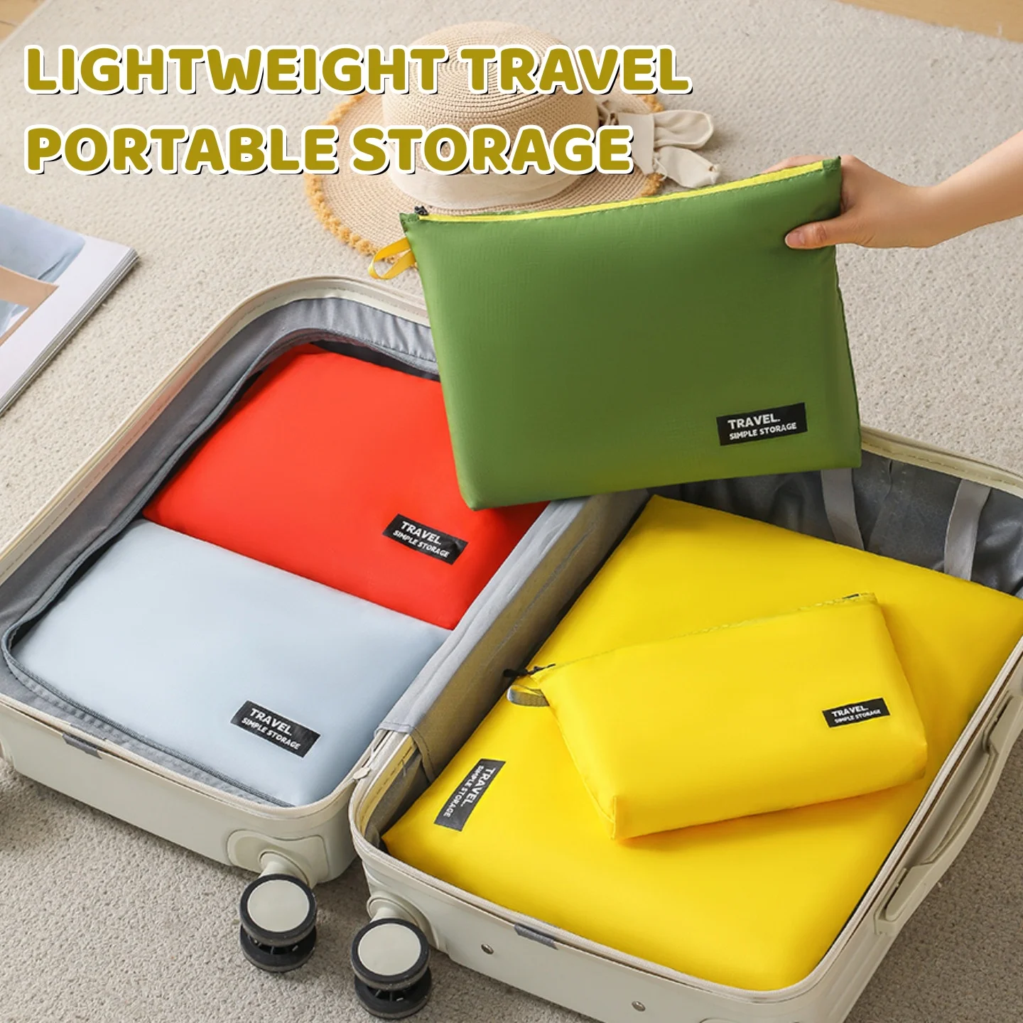 4Pcs/set Ultralight Clothing Storage Bag Waterproof Foldable Travel Organiser Pouch Water-Resistant Space Saving