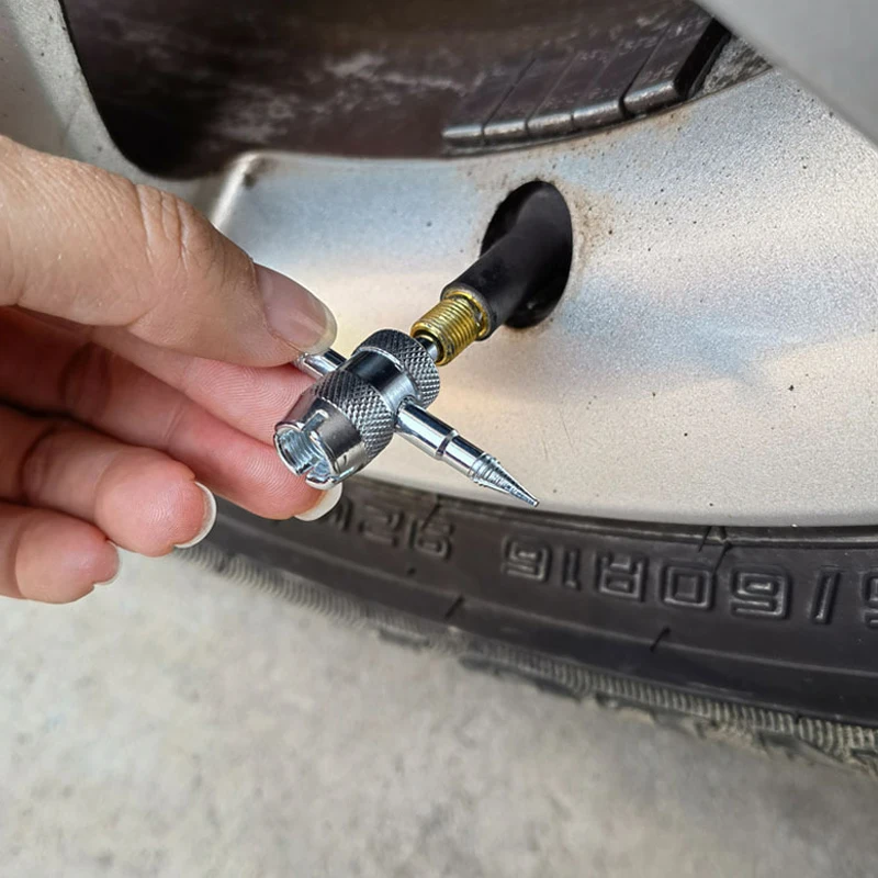 Conjunto de ferramentas de remoção e inserção de núcleo de válvula de pneu de bicicleta e motocicleta automotiva