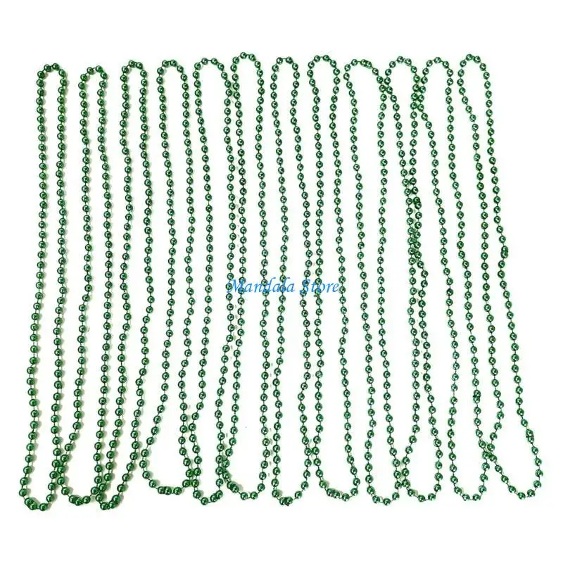 

U2JC Patricks Day Celebration Beaded Necklaces Celebrations Decors Party Supplies