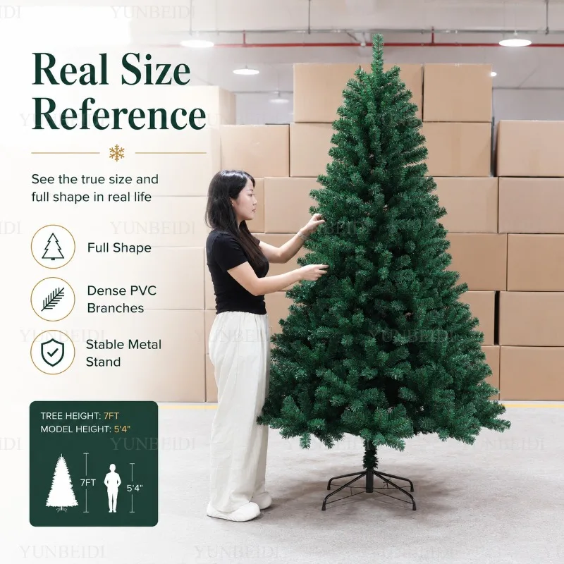 Large Artificial Christmas Tree PVC Encrypted with LED Lights Christmas Tree 120m To 300cm Family Christmas New Yea Party Decor