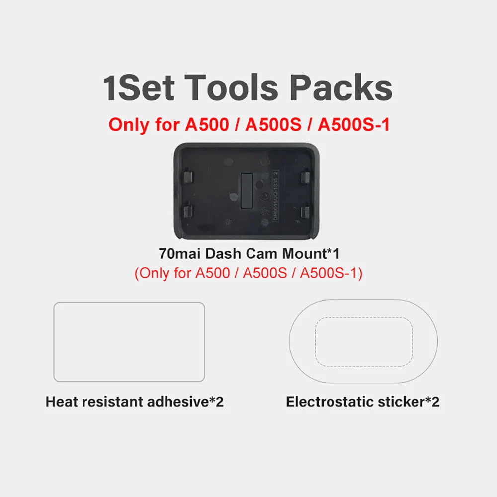 70mai Mount & Sticker Tool Pack für 70mai Dash Cam T800/X800/A810/A510/A800S/A500S/1S/M300/M200 Auto DVR Halterung – Detail 4
