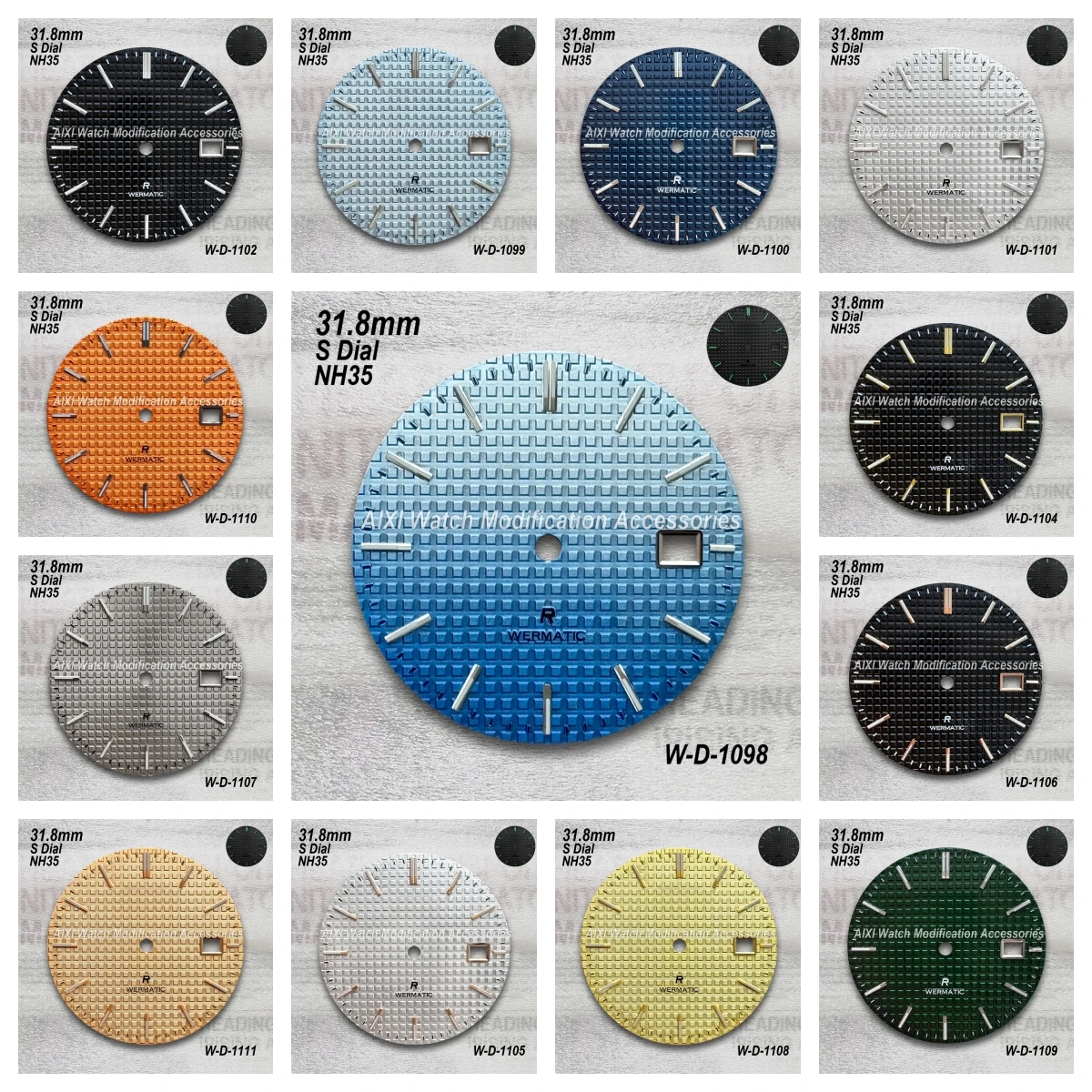 

31.8mm S Logo Dial Suitable For NH35/NH36 Japanese Movement Green Luminous High Quality Oak Watch Modification Accessories