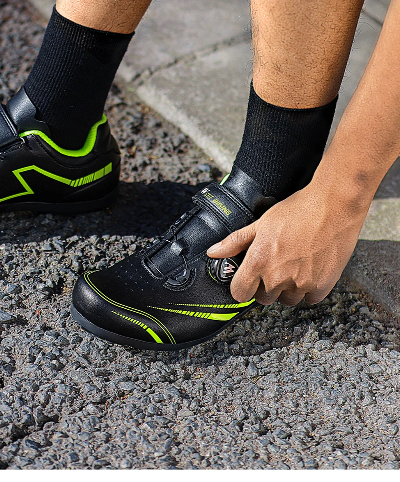 WEST BIKING Fahrradschuhe für Herren und Damen, mit Schnellwechselmechanismus, ohne Schnellspanner, für Rennräder, atmungsaktive Turnschuhe, Outdoor-Sportschuhe. – Detail 18