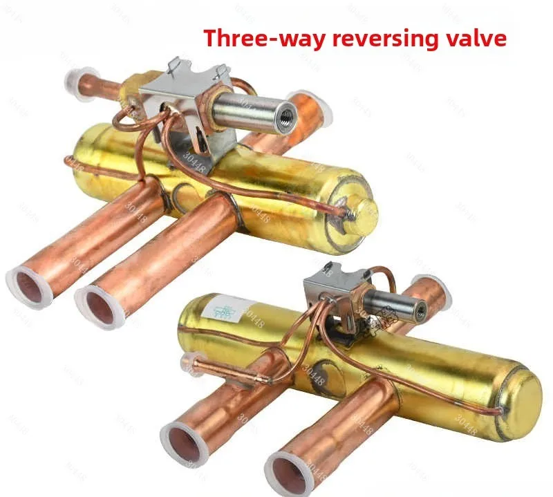 Three-Way Valve Sanhua Original Dryer Air Conditioner Refrigeration Machine Air Energy Solenoid Three-Way Reversing