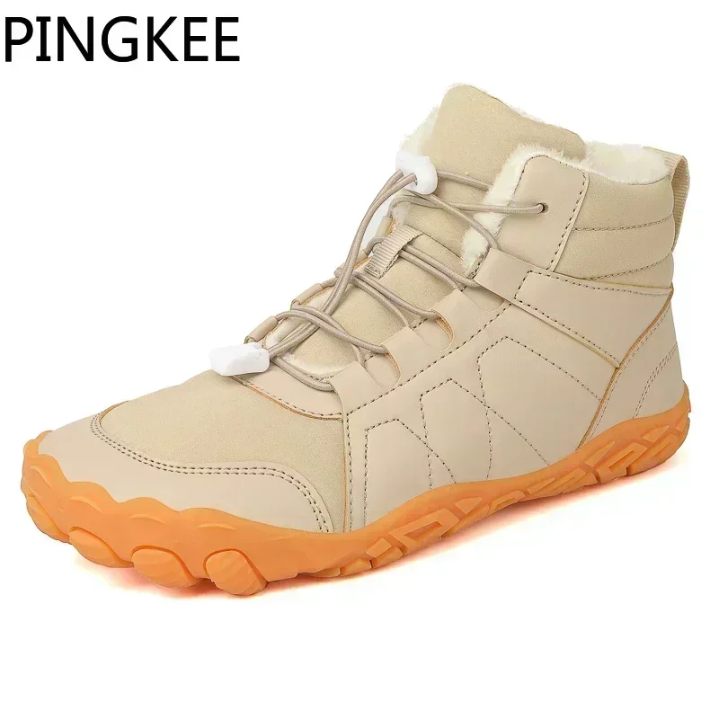 PINGKEE VENOCON Wide ToeBox Barefoot Shoes Men Women Athletic Minimalist Winter Snow Thermal Boots Sneakers Feet Footwear Man