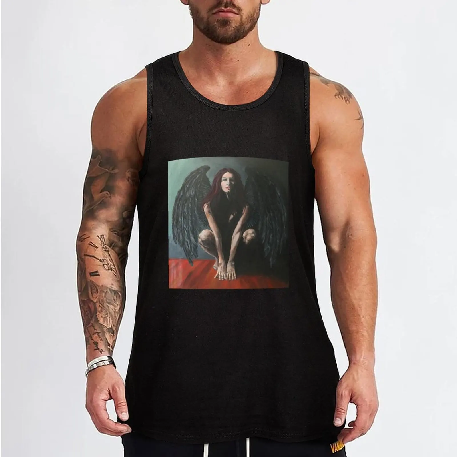 Bringer of Light - Lucifer Painting Tank Top Bodybuilding clothing man cotton t-shirts man