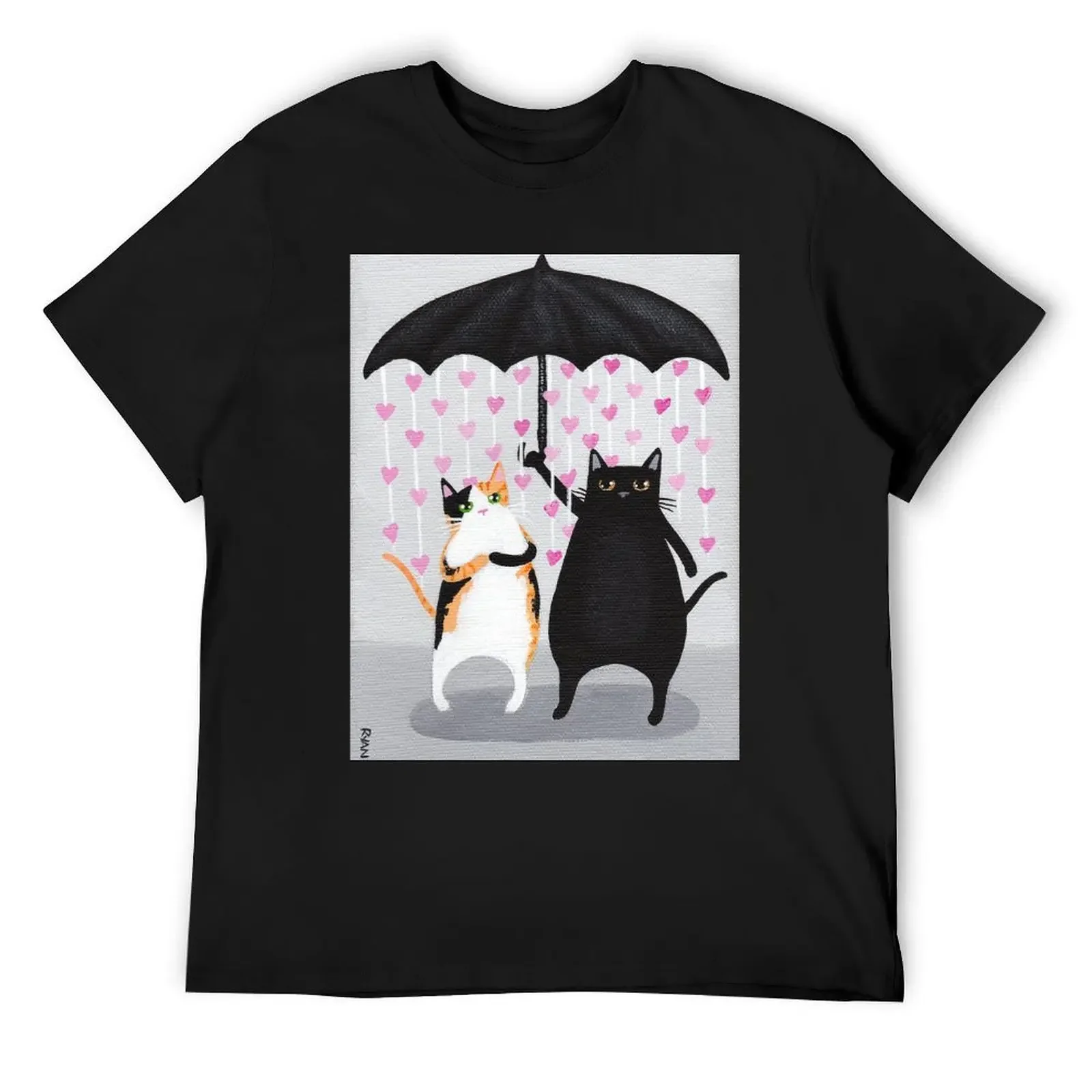 

Love Rains Down Cats T-Shirt sports fans anime tshirt black t-shirts for men