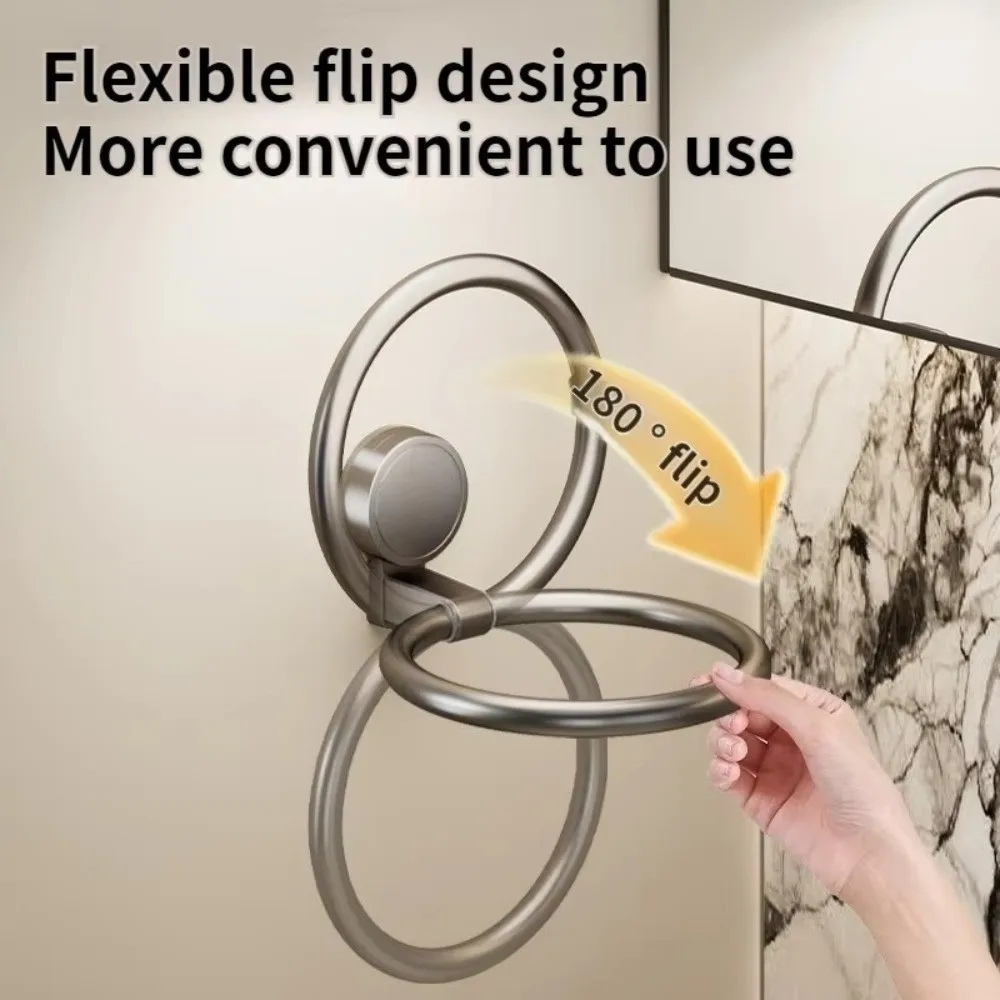 No Need To Drill Bathroom Towel Ring Wall Hanging Suction Cup Suction Cup Towel Holder Removable Kitchen Rag Rack Kitchen view 6