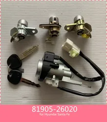 8190526020 For hyundai Santa Fe  key cylinder set lock Whole vehicle lock, ignition lock cylinder 81905-26020 8190526000