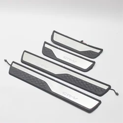 Car Styling Stainless Steel ABS Led Door Sill Scuff Plate Guard Sills Protector Trim For Honda CRV CR-V 2017-2020