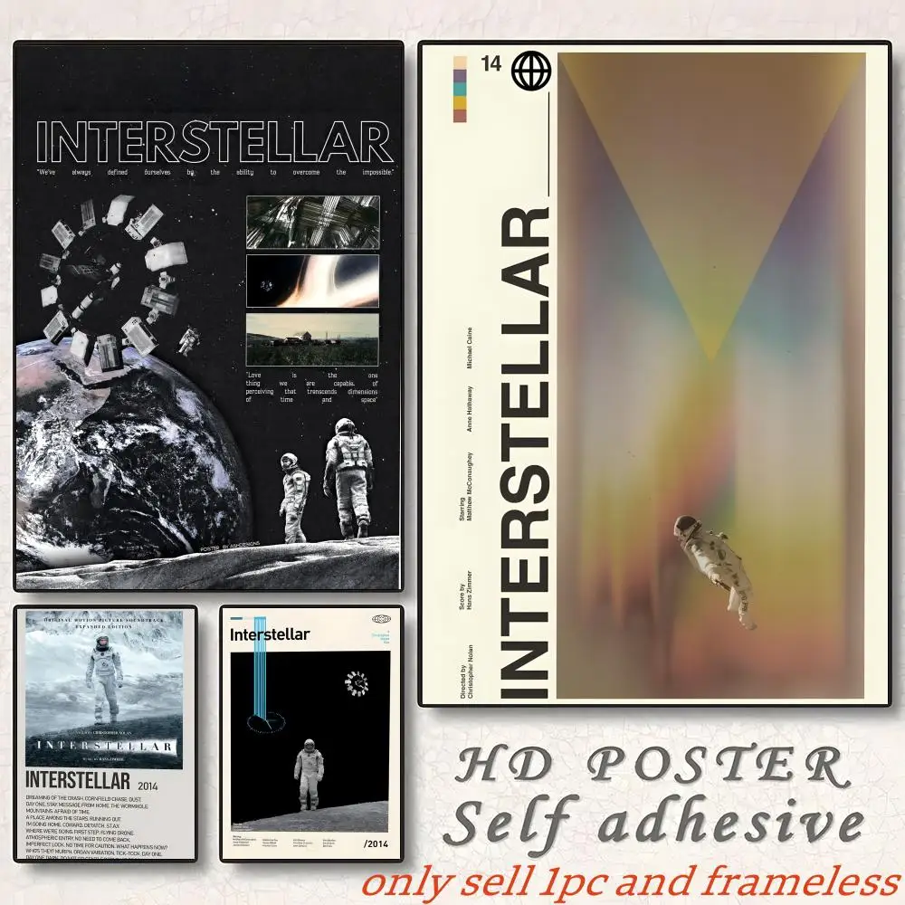 Retro Science fiction film I-Interstellar Poster Poster painting with prints Home bedroom living room decoration gift