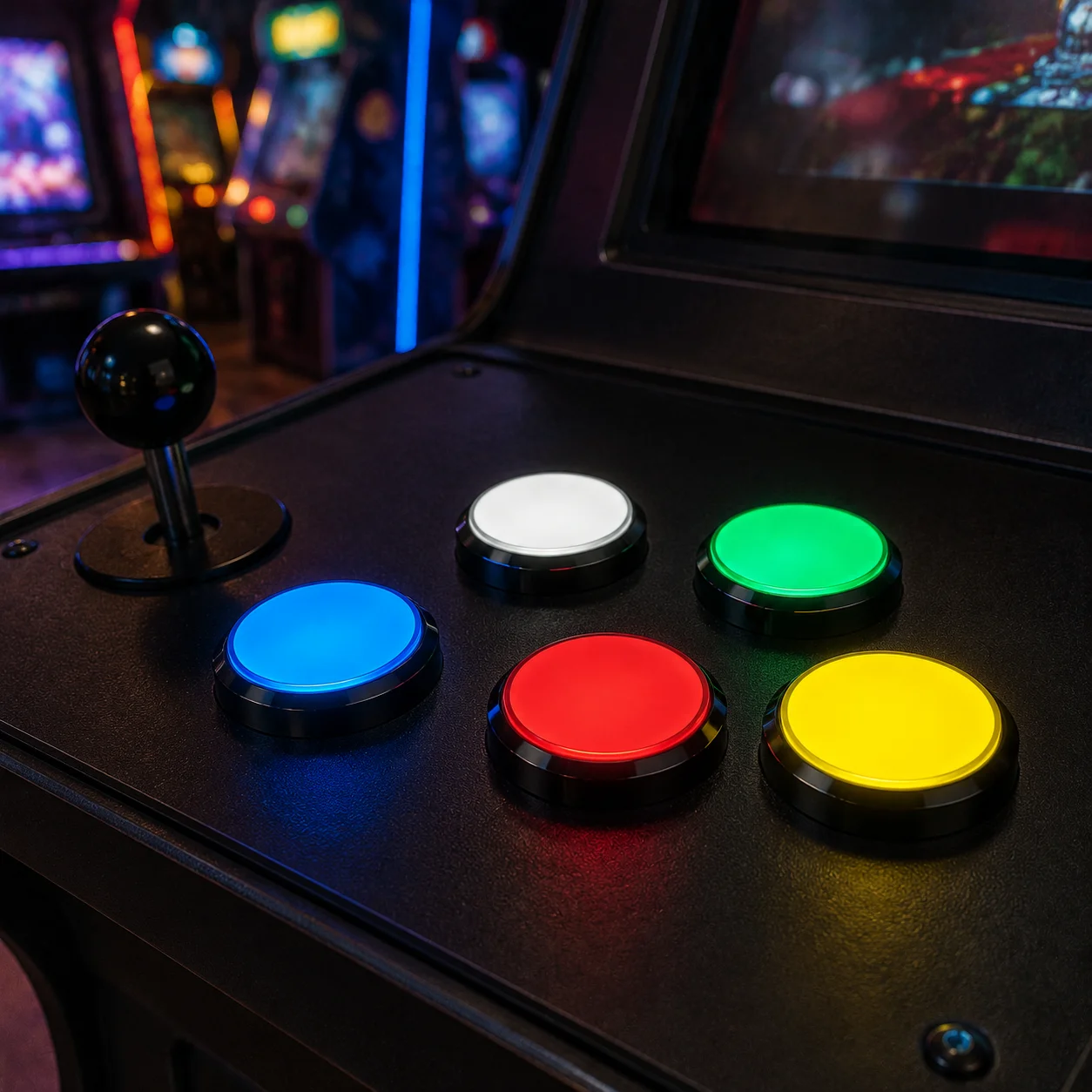 100mm Flat Straight Edge LED Arcade Push Button with Microswitch for Game Machine DIY Control Panel