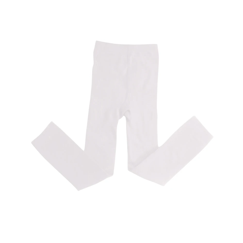 

Girls Winter Warm Lined Tights Trousers Elastic Thick Leggings Ninth Pants for 3-5 Years Old (White)