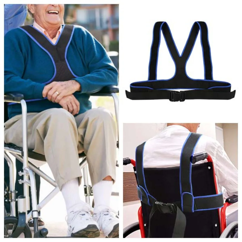 Restraints Straps Support Wheelchair Waist Strap Shoulder Fix Straps Brace Support Vest Wheelchair Seats Belt Adjustable Elderly