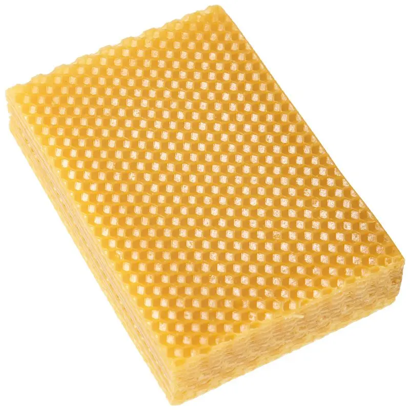 KYCOR-30Pcs Honeycomb Foundation Bee Wax Foundation Sheets Paper Candlemaking Beeswax Flakes Beekeeping Tool