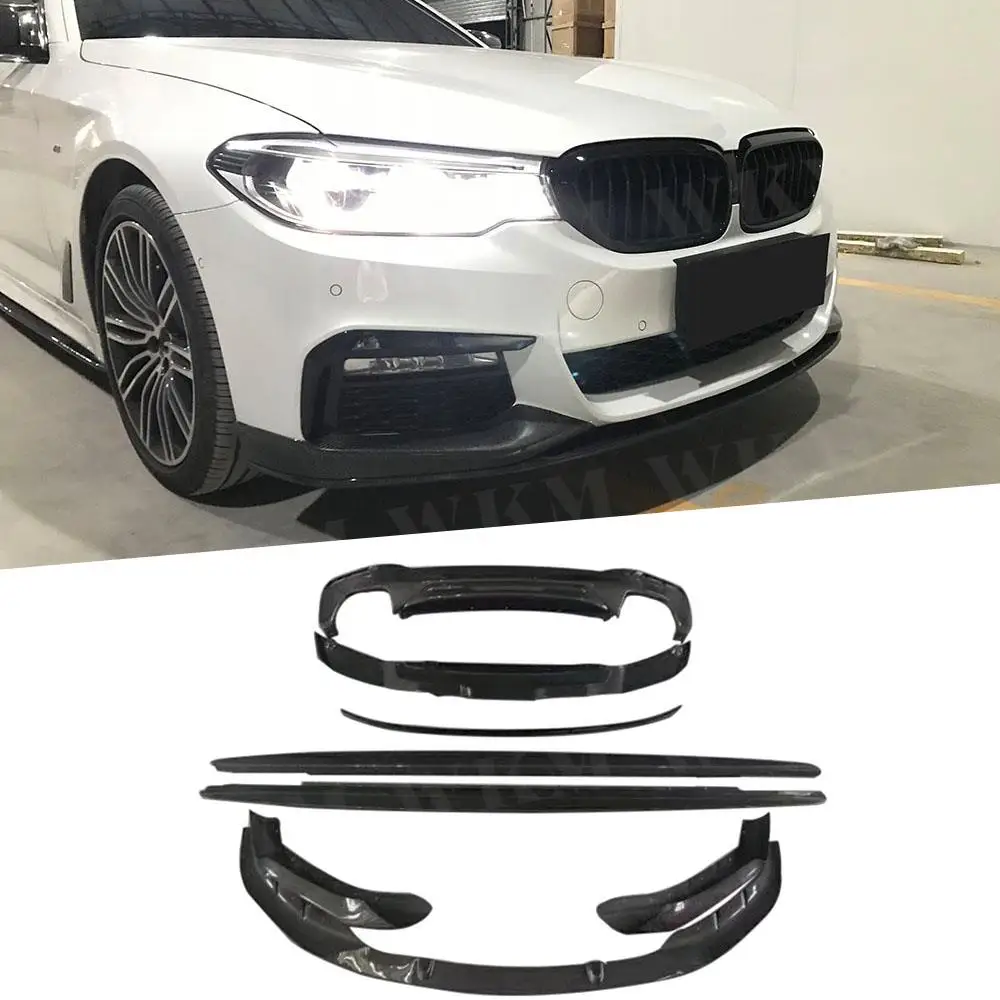 

For 5 Series Carbon Fiber Front Lip Splitters Rear Diffuser Spoiler Body Kits for BMW G30 G31 G38 M Tech M Sport 2017 2018 MP