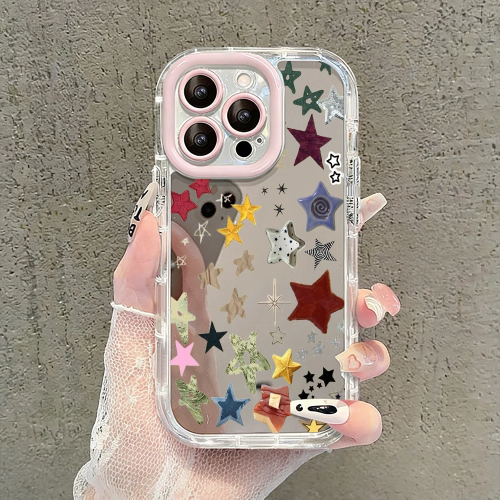 Stilvolle Handyhülle mit Blitzsymbol, Luftkissen und Spiegel für iPhone 16 15 14 13 Pro Max 17 12 11 Pro XR XS MAX 7 8 Plus INS Cover – Detail 10