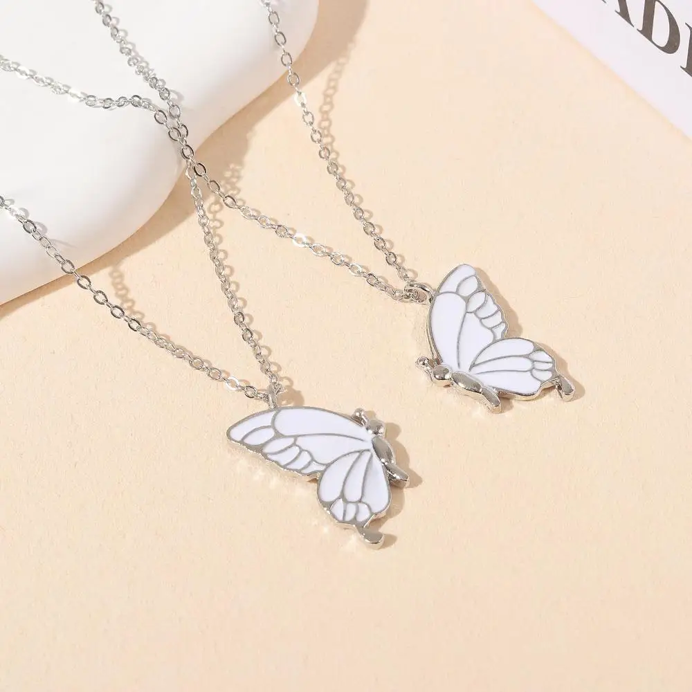 مجموعة تصميم تحسس مزاجه مجوهرات نسائية النساء سلسلة الترقوة أفضل صديق قلادة زوجين قلادة قلادة النمط الكوري